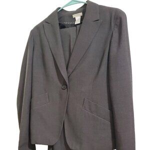 Worthington Gray Long Sleeve Straight Leg Pant Suit,Womens 10 And Pants 8